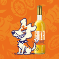Sirop de ghimbir Griza 750 ml cu 50% ghimbir, alături de mascota Ginger Head